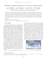 Simulation of Induced Radioactivity for a Heavy Ion Medical Machine