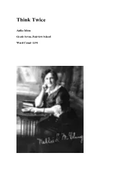 Think Twice-Nellie Mcclung