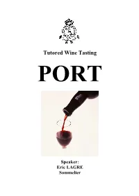 Tutored Wine Tasting