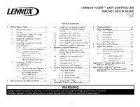 Unit Controller Bacnet Setup Guide 508112-01 2/2021