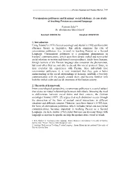 Ceremonious Politeness and Iranians' Social Relations: a Case Study of Teaching Persian As a Second Language 1. Introduction U
