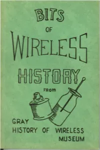 HISTORY of WIRELESS MUSEUM Bits of Ihelfj5 History