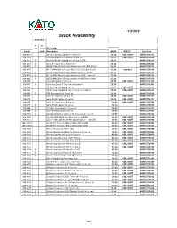 Stock Availability Listing Complete Nov 2 2012