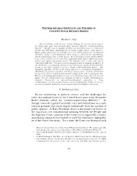 The Majoritarian Difficulty and Theories of Constitutional Decision Making