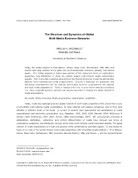 The Structure and Dynamics of Global Multi-Media Business Networks