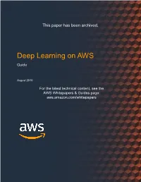 ARCHIVED: Deep Learning On