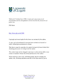 Mckerrell, Nicholas Iain (1998) a Study and Comparison of Rail Privatisation and Bus Deregulation Carried out from the Perspective of Public Law
