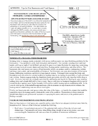 RH-12 - 1 May 2003 ACTIVITY: Tips for Wet Basements and Crawl Spaces RH – 12