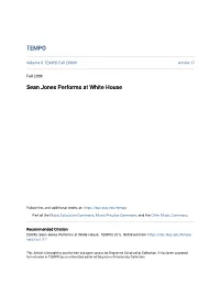 Sean Jones Performs at White House
