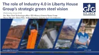 The Role of Industry 4.0 in Liberty House Group's Strategic Green Steel