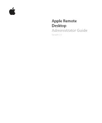 Apple Remote Desktop Administrator Guide Version 3.3 Kkapple Inc