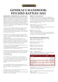 General's Handbook: Pitched Battles 2021