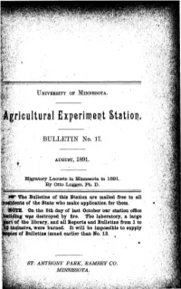 The Bu.Lletins of This Station Are Mailed Free to All Ts of T., E State Who Make Application for Them