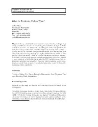 What Do Predictive Coders Want?