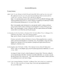 Annotated Bibliography Primary Sources
