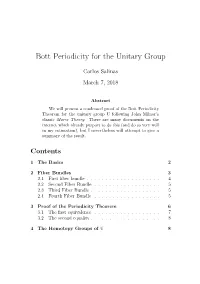 Bott Periodicity for the Unitary Group