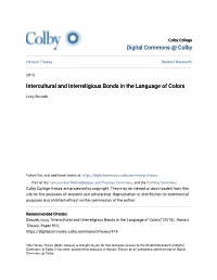 Intercultural and Interreligious Bonds in the Language of Colors