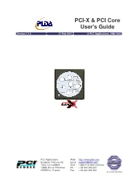 PCI-X & PCI Core User's Guide