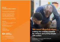 Ambitious About Autism Annual Report and Financial Statement 2019