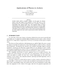 Applications of Physics to Archery