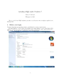 Installing LATEX Under Windows 7