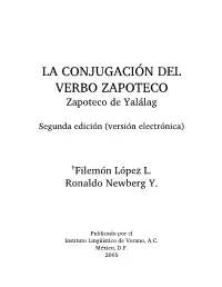 La Conjugación Del Verb Zapoteco