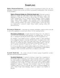 Sampling Handout