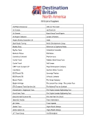 2013 List of Suppliers