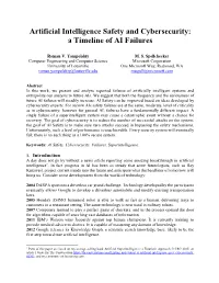 Artificial Intelligence Safety and Cybersecurity: a Timeline of AI Failures