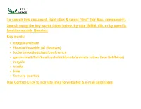 (For Mac, Command-F). Search Using the Key Words Listed Below, by Date (MMM