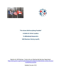 Guide for Union Leaders Responding to Layoffs.1.30.2012.Doc