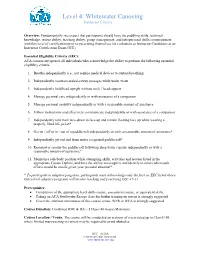 Level 4: Whitewater Canoeing Instructor Criteria