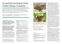 Second Interim Report of the NABA Names Committee