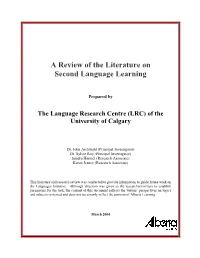 Four Aspects of Second Lang Learning