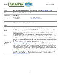 Minutes of IEEE 802.16 Session #38