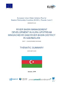 River Basin Management Development in Kura Upstream Mingachevir Dam River Basin District in Azerbaijan