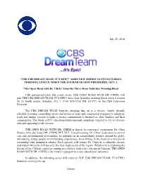 The Cbs Dream Team, It's Epic!