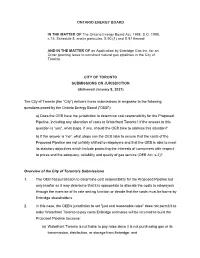 City of Toronto Submission EGI Toronto