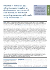 Extraction Socket Irrigation on Development of Alveolar Osteitis
