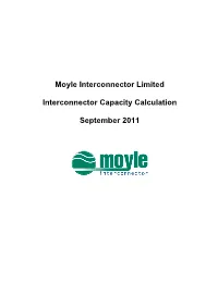 Moyle Publishes Interconnector Capacity Statement