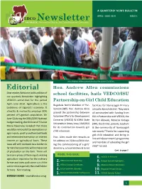 Newslettera QUARTERLY NEWS BULLETIN APRIL - JUNE 2014 ISSUE 1 EDCO Newslettera P R I L - J U N E 2 0 1 4 FACEBOOK: Volunteer Efforts for Development Concerns