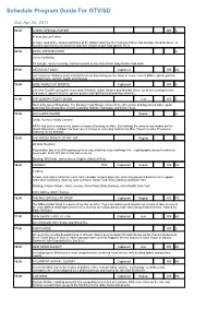 Program Guide Report