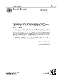 Security Council Distr.: General 7 December 2012