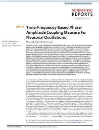 Time-Frequency Based Phase-Amplitude Coupling