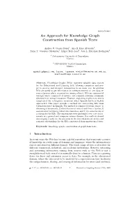 An Approach for Knowledge Graph Construction from Spanish Texts
