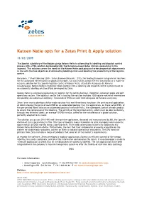 Katoen Natie Opts for a Zetes Print & Apply Solution