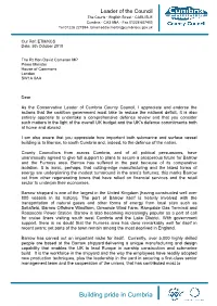 Letter to David Cameron MP