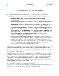 Using UF Exchange with Microsoft Outlook