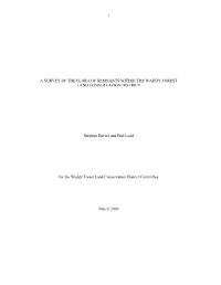 1 a Survey of the Flora of Remnants Within the Waddy