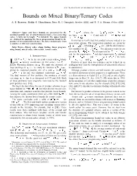 Bounds on Mixed Binary/Ternary Codes